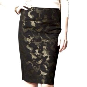 Maeve Anthro Camo Pencil Skirt, size 8